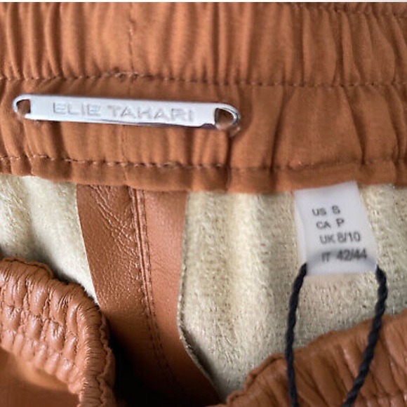 NWT Elie Tahari Faux leather pant - Picture 3 of 5
